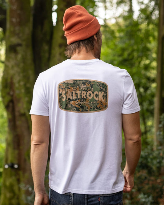 Real Camo Jungle Mens Short Sleeve T-Shirt In White