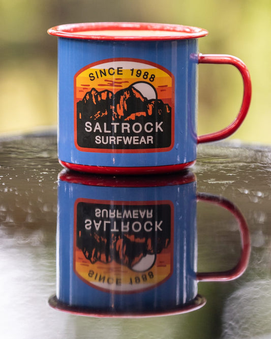 Last Light Mountain Mug In Bright Blue