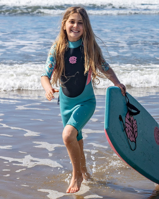 Lush Waves Kids 3/2 Shortie Wetsuit in Blue