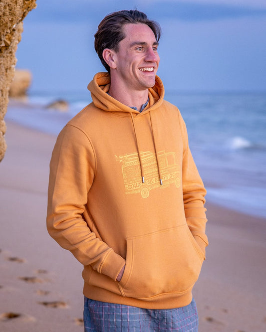 Trail Bus Mens Pop Hoodie in Yellow