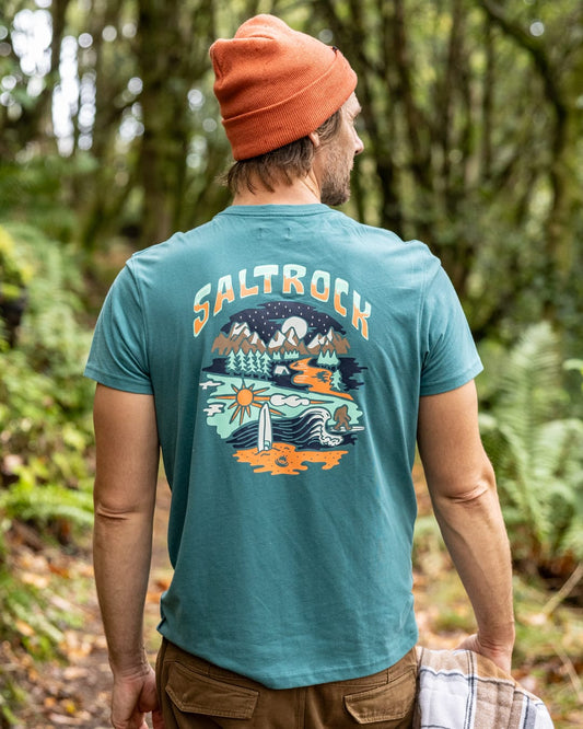 Base Camp Mens Short Sleeve T-Shirt In Dark Green