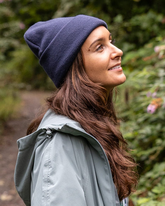 Ok Tight Knit Beanie in Blue