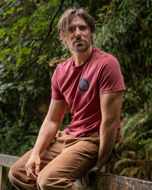 Original Sr Mens Short Sleeve T-Shirt In Dark Red