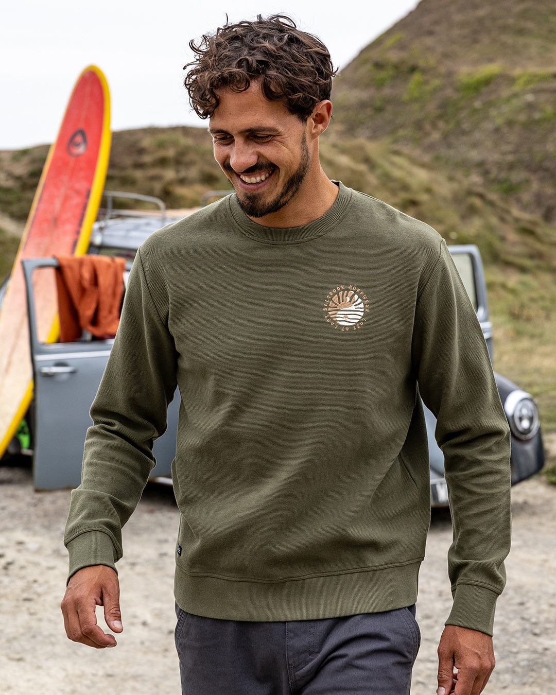 Yin Yang Sun - Mens Sweatshirt - Green