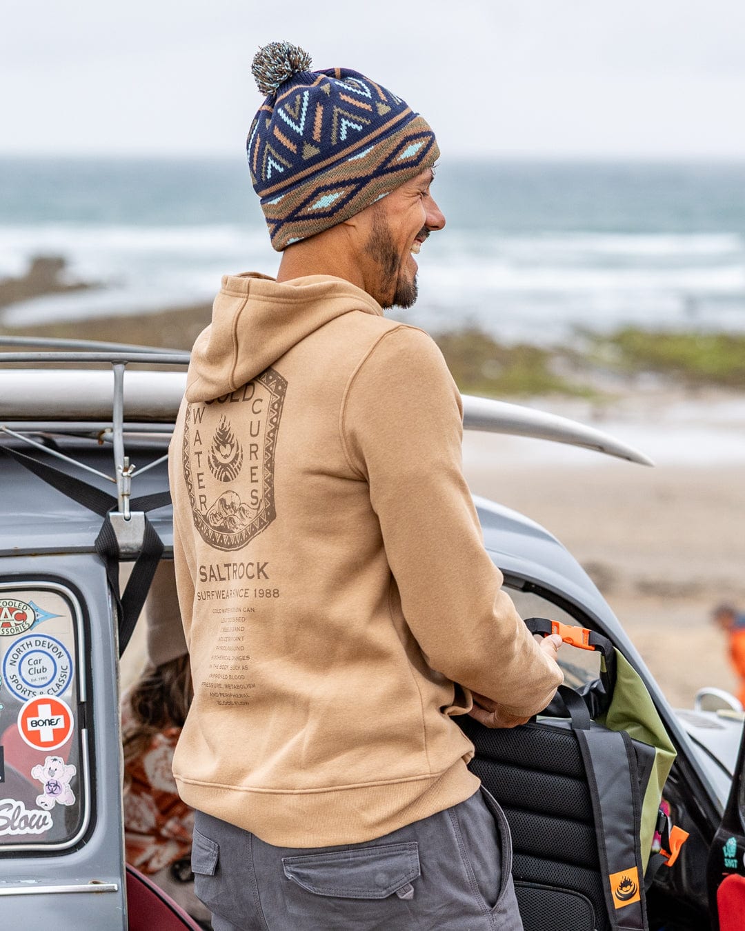 Cold Water Cures - Mens Pop Hoodie - Brown