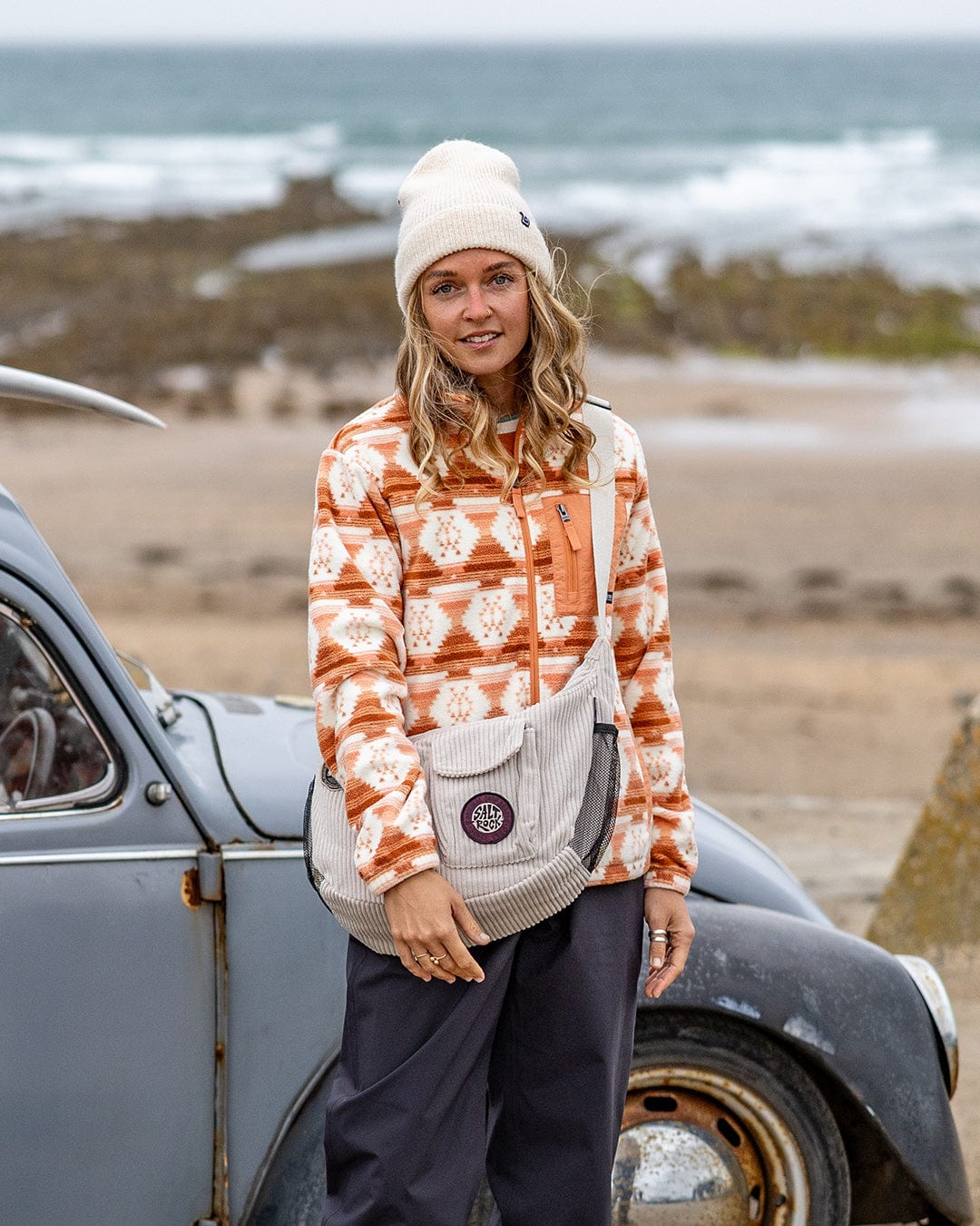 Portis - Womens Microfibre Zip Fleece - Orange