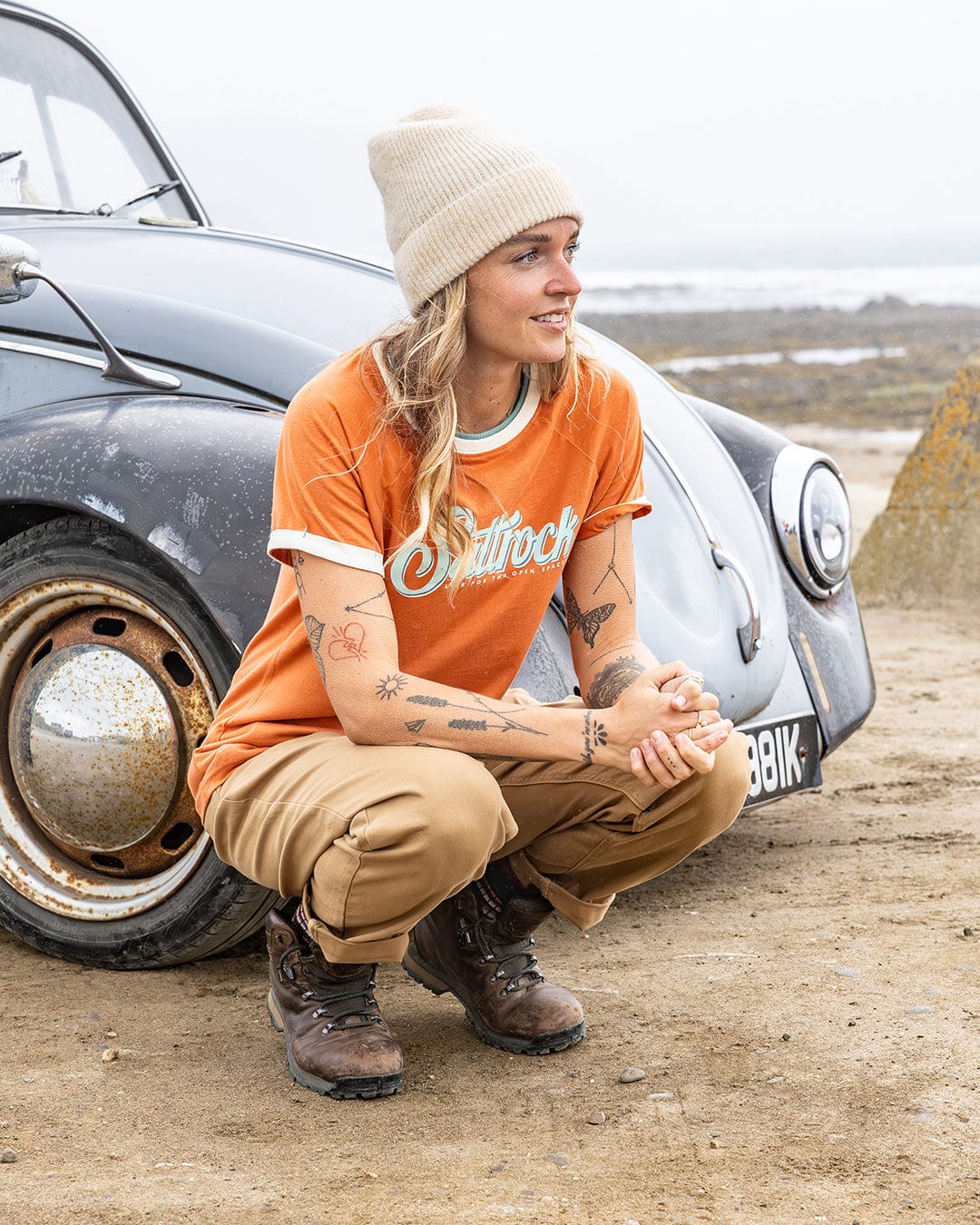 Trader Triple - Womens Short Sleeve T-Shirt - Orange