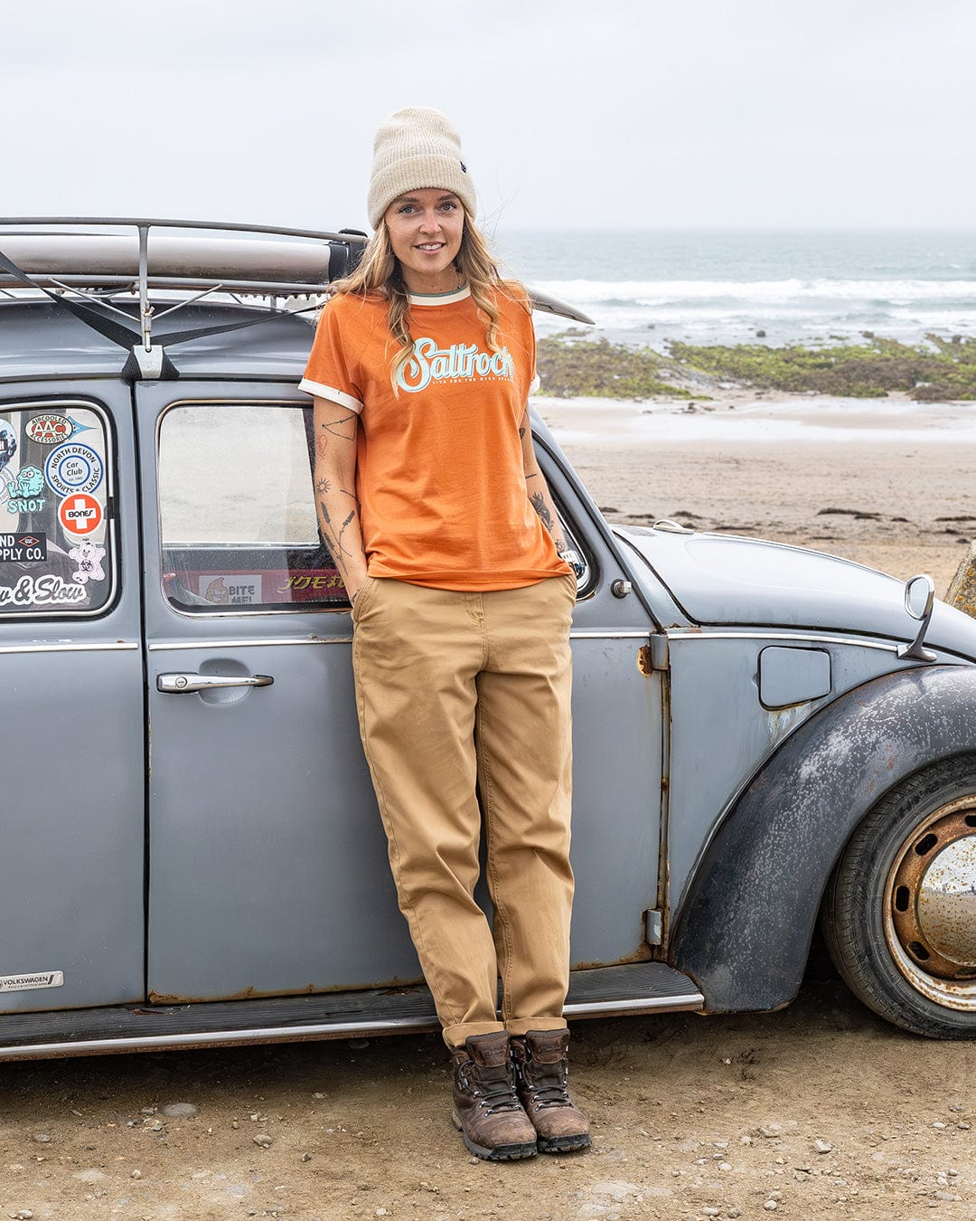 Trader Triple - Womens Short Sleeve T-Shirt - Orange