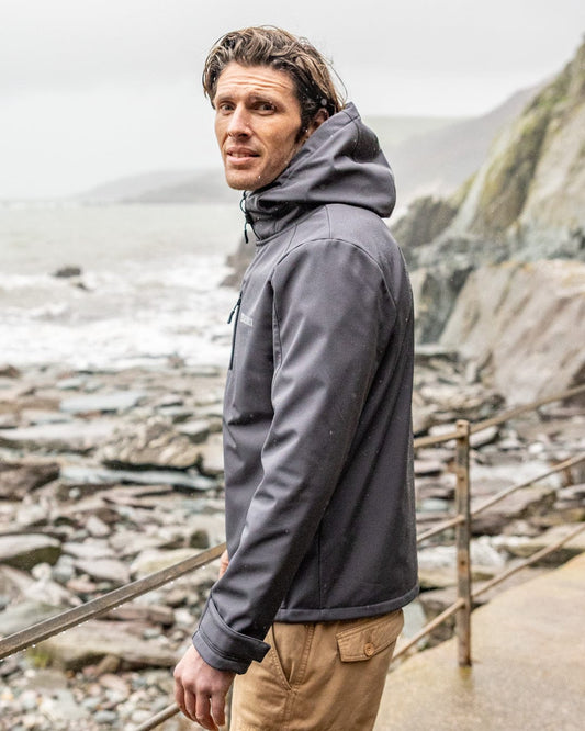 Munros II - Mens Water Resistant Softshell Jacket - Dark Grey