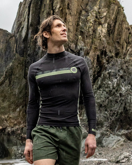 Warp Surf - Mens Long Sleeve Rashvest - Dark Grey