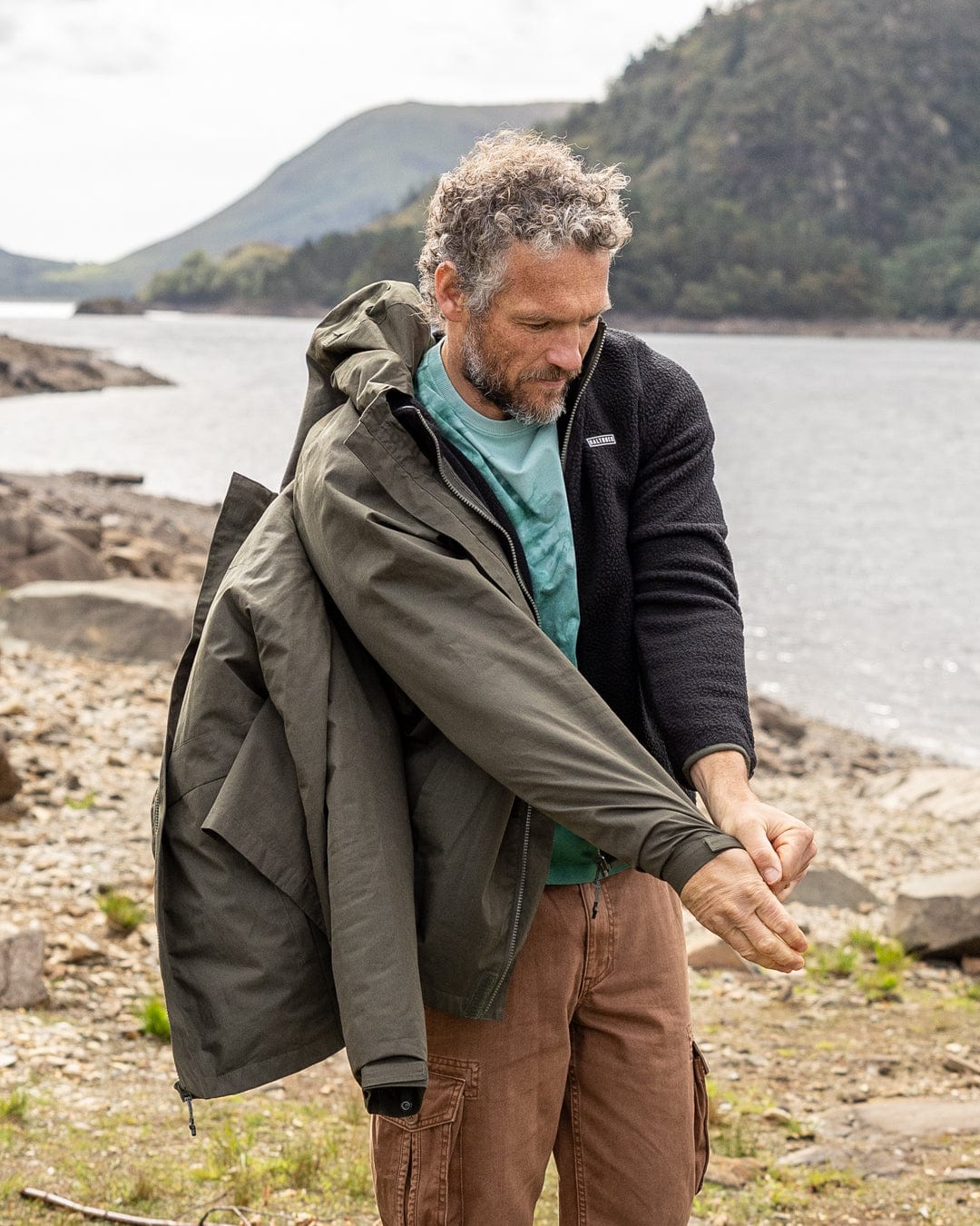 Verses - Mens Water Resistant 3 in 1 Jacket - Green