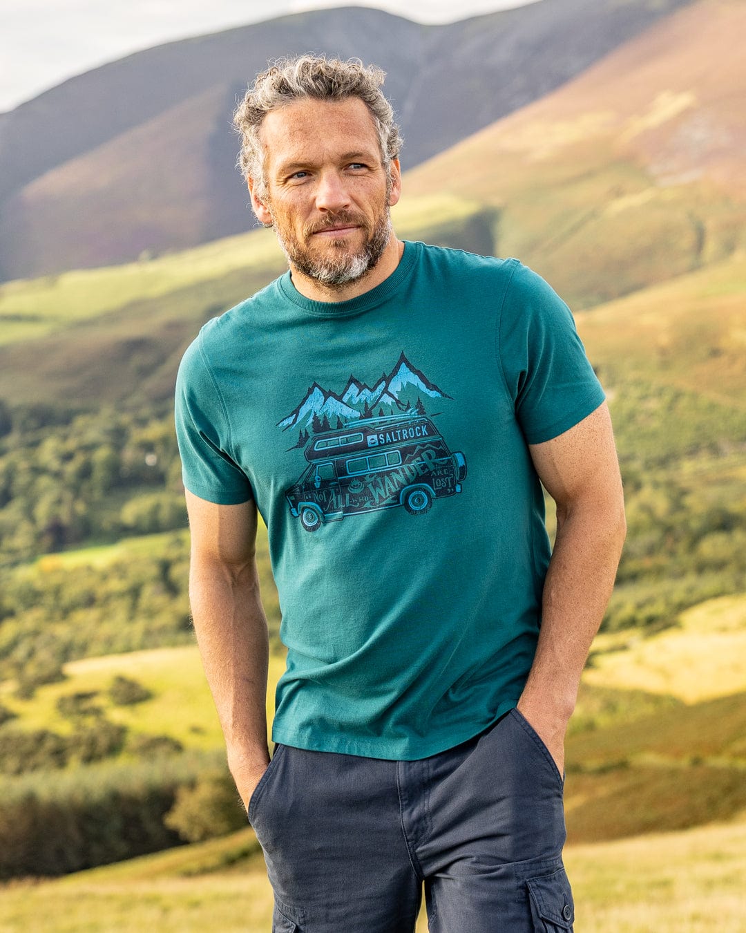 Lost Van - Mens Short Sleeve T-Shirt - Teal