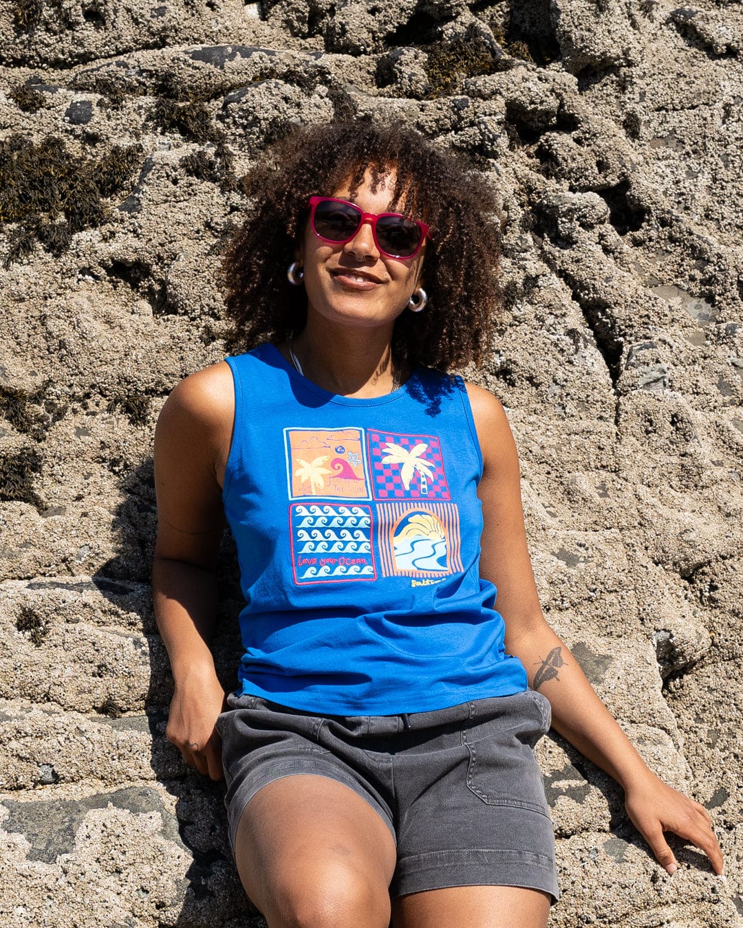 Vacay - Womens Vest - Blue