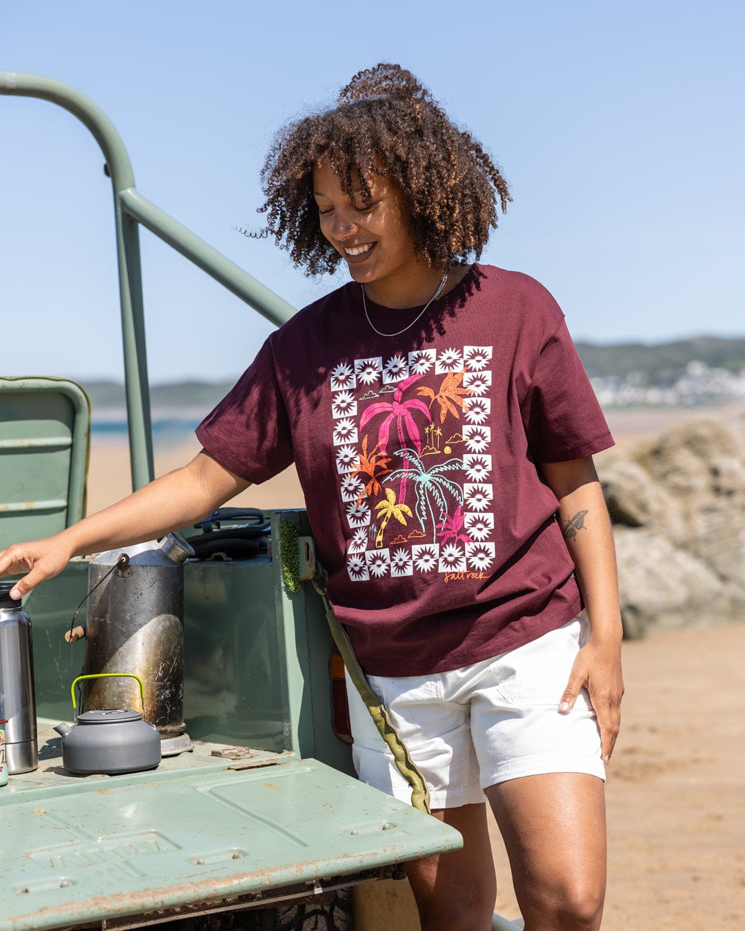 Fiesta - Womens Oversized T-Shirt - Purple