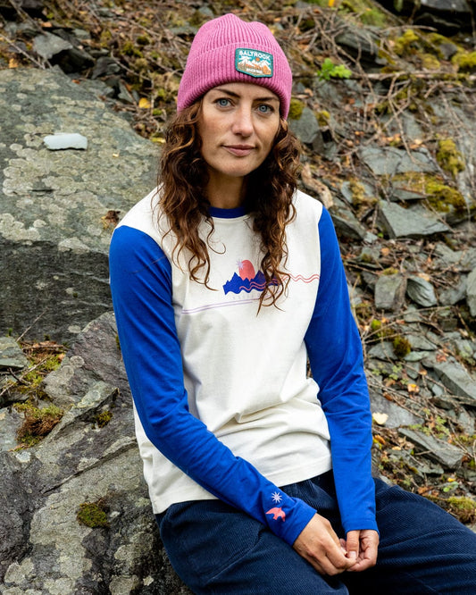 Horizon Stripe - Womens Long Sleeve T-Shirt - Blue