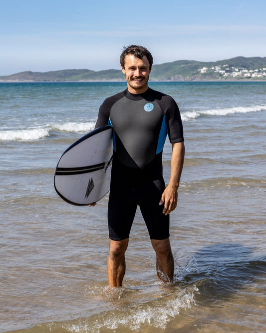 Core - Mens 3/2 Shortie Wetsuit - Black/Blue