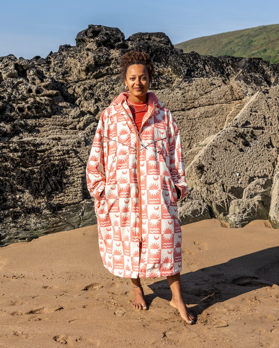 Recycled Changing Robe - Equinox - Coral