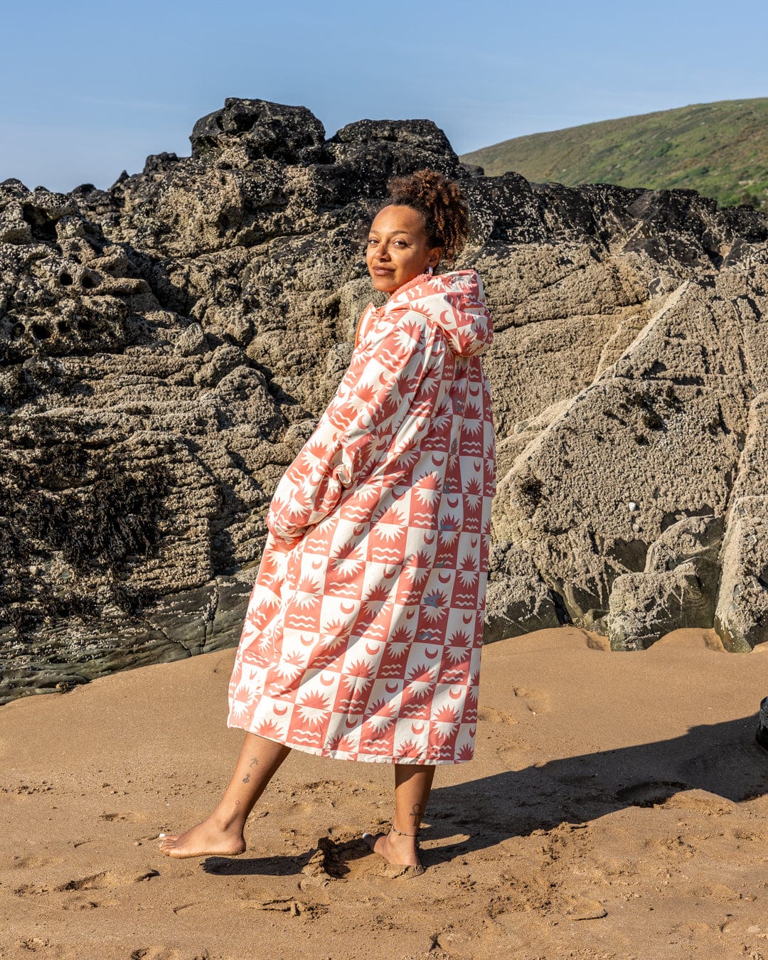 Recycled Changing Robe - Equinox - Coral