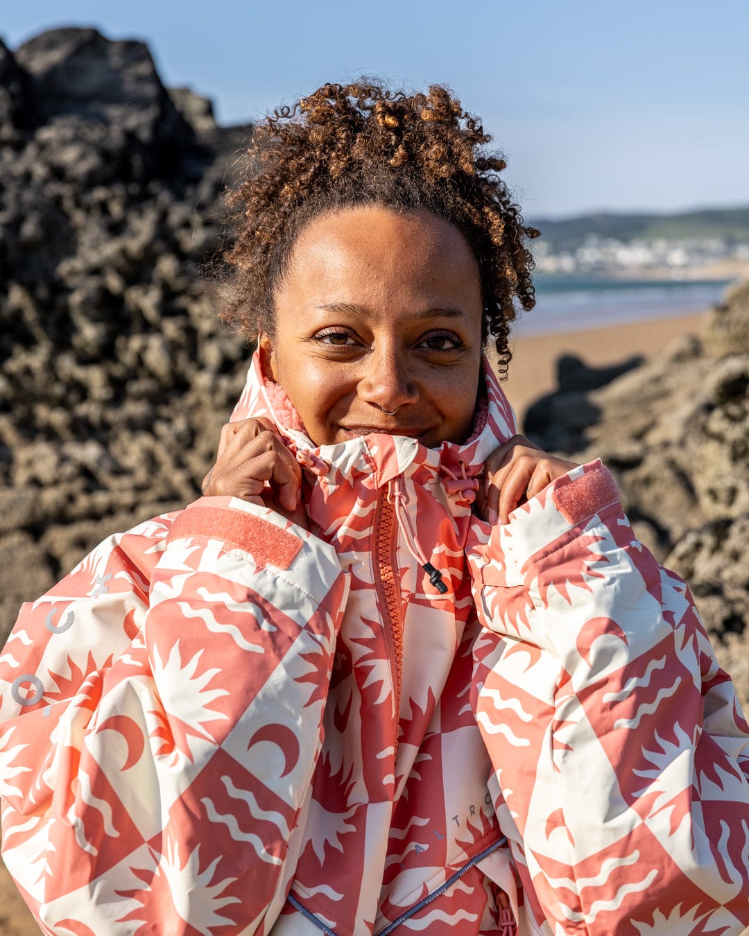 Recycled Changing Robe - Equinox - Coral