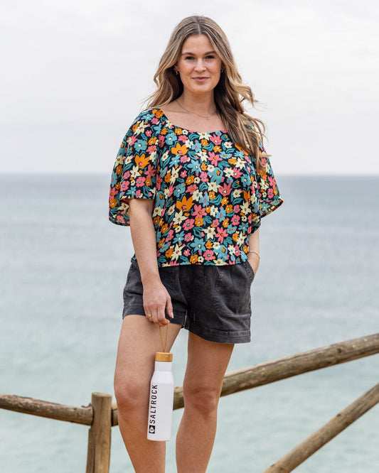 Holidaze Womens Blouse in Multi