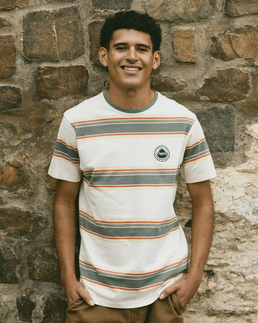 Race Heritage Mens T-Shirt in in Cream/Green