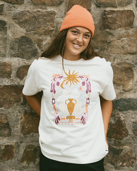 Athena Womens Oversized Short Sleeve T-Shirt in Cream