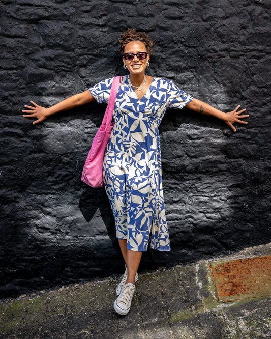 Bay Balance - Womens Midi Dress - Blue