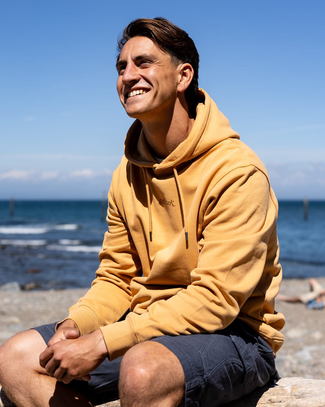 Open Finals Linear Mens Pop Hoodie in Yellow