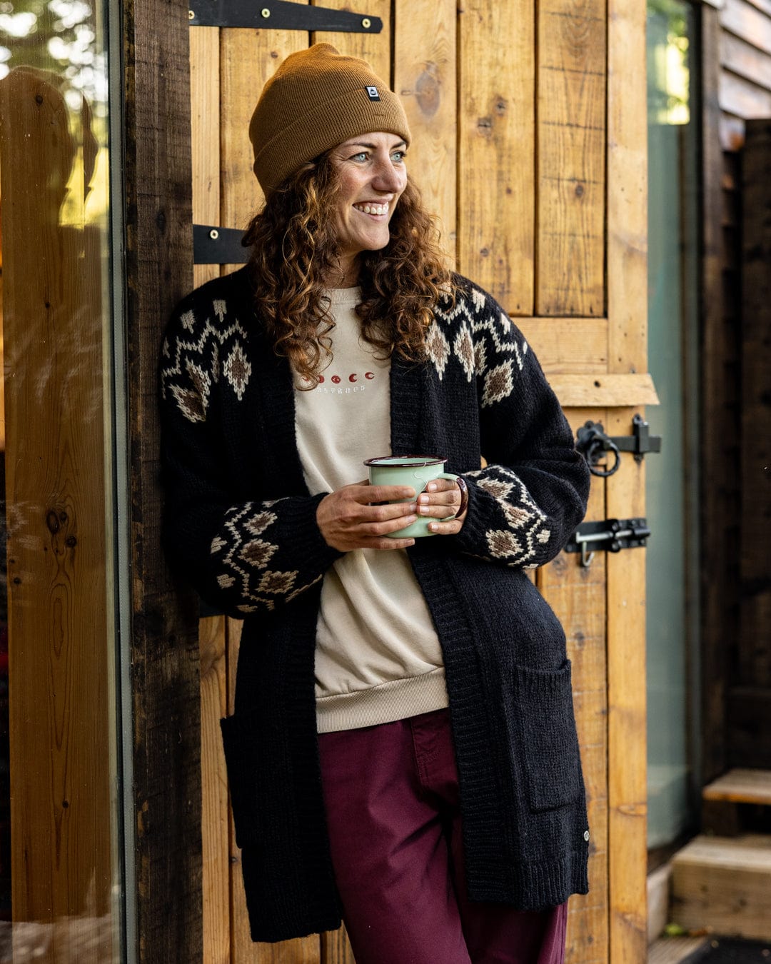 Etta - Womens Longline Cardigan - Black