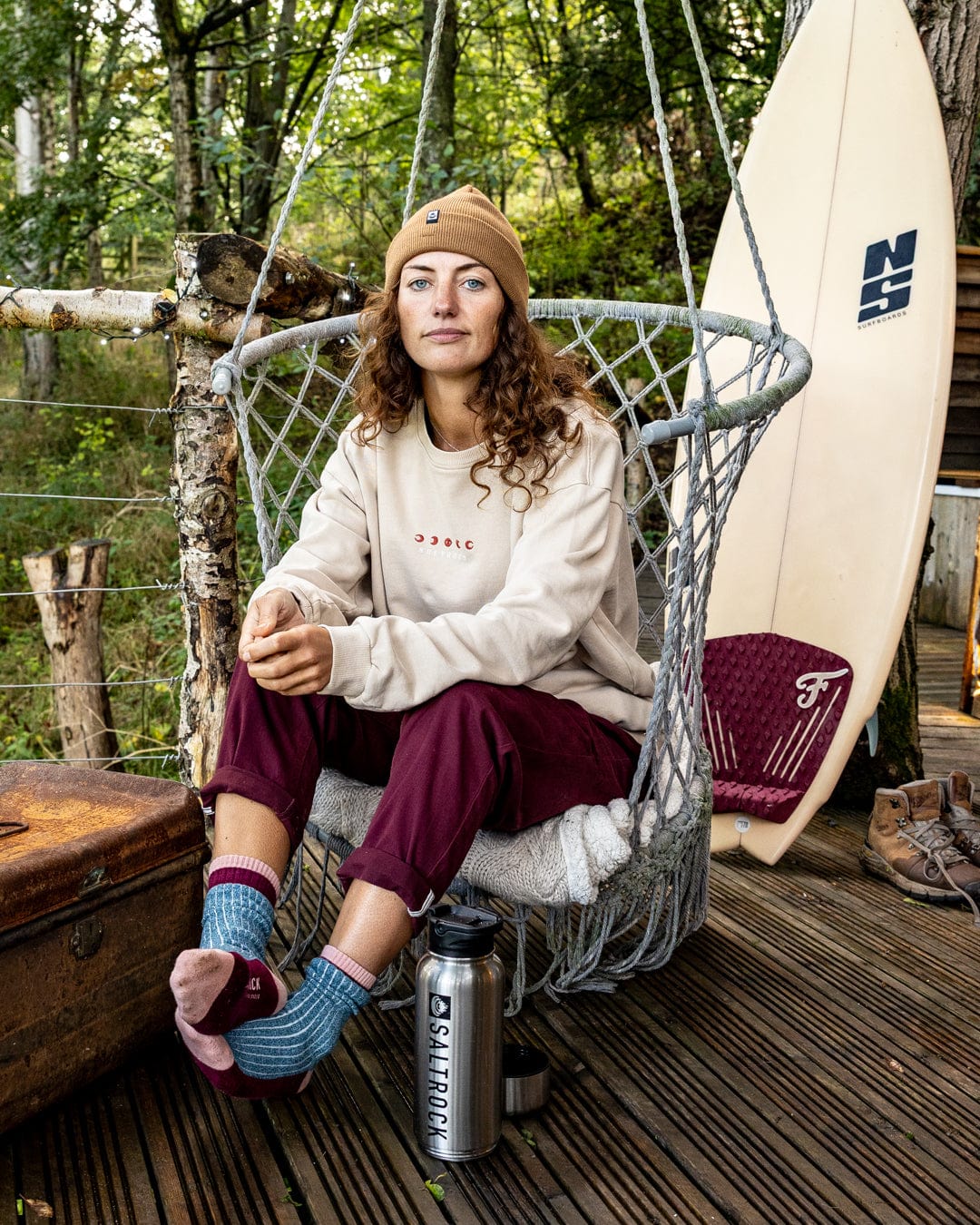 Charmer - Womens Oversized Sweat Shirt - Light Brown