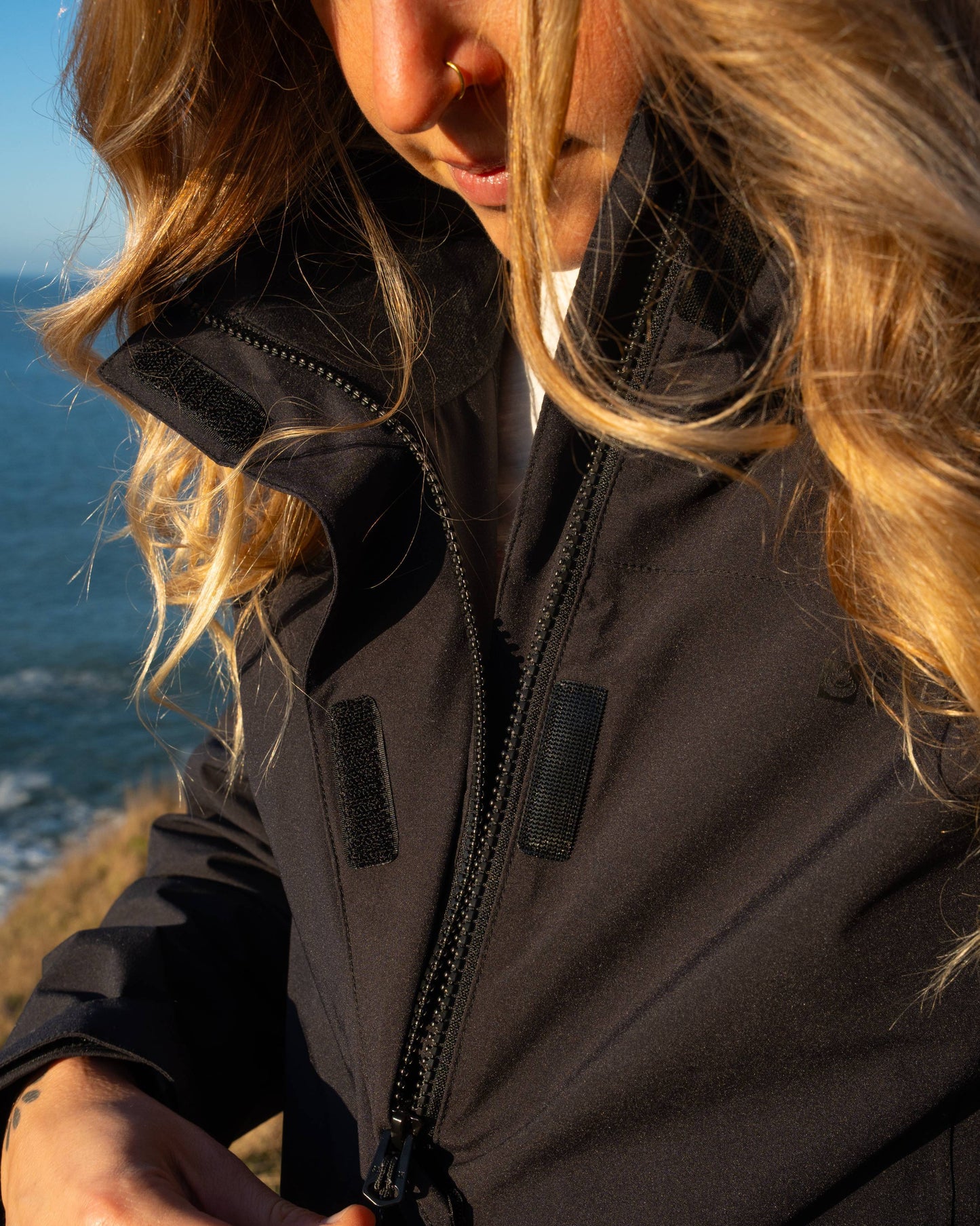 Aubrey Womens Waterproof Jacket in Black