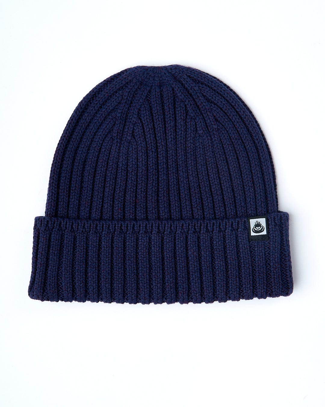 A Saltrock Maine - Fisherman Beanie - Dark Blue on a white background.