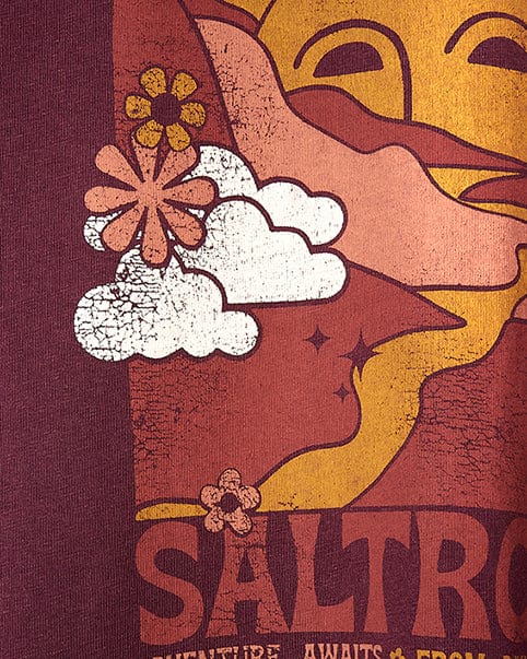 A Saltrock t-shirt that says Adventure Awaits - Kids Short Sleeve T-Shirt - Dark Purple always and forever.