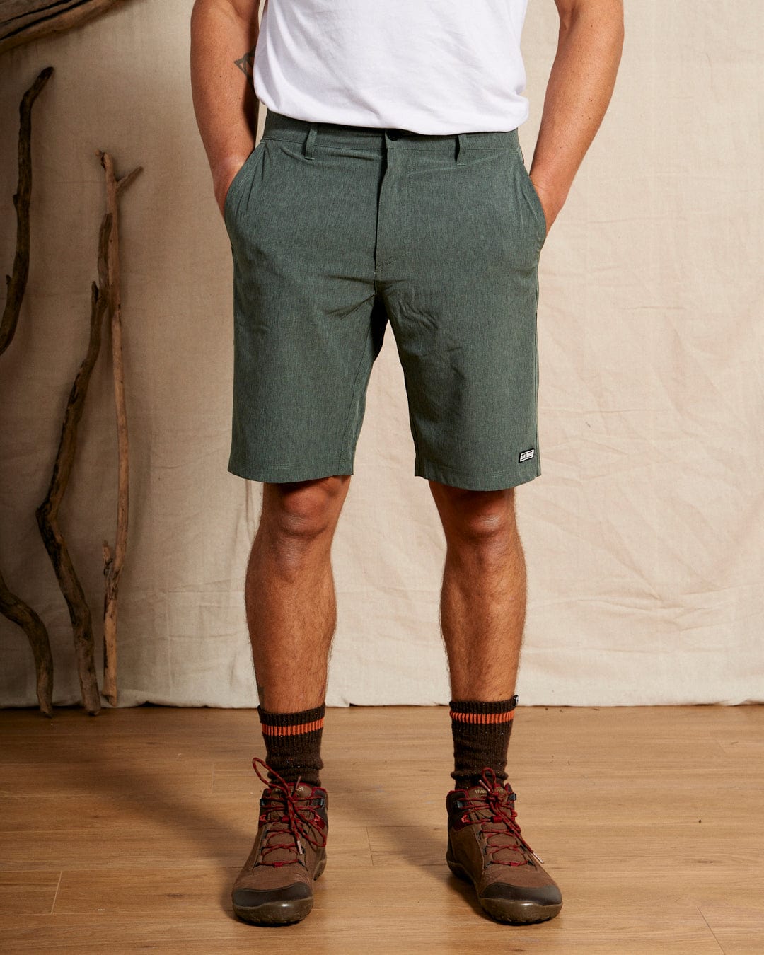 Amphibian 2 - Mens Hybrid Boardshorts - Dark Green