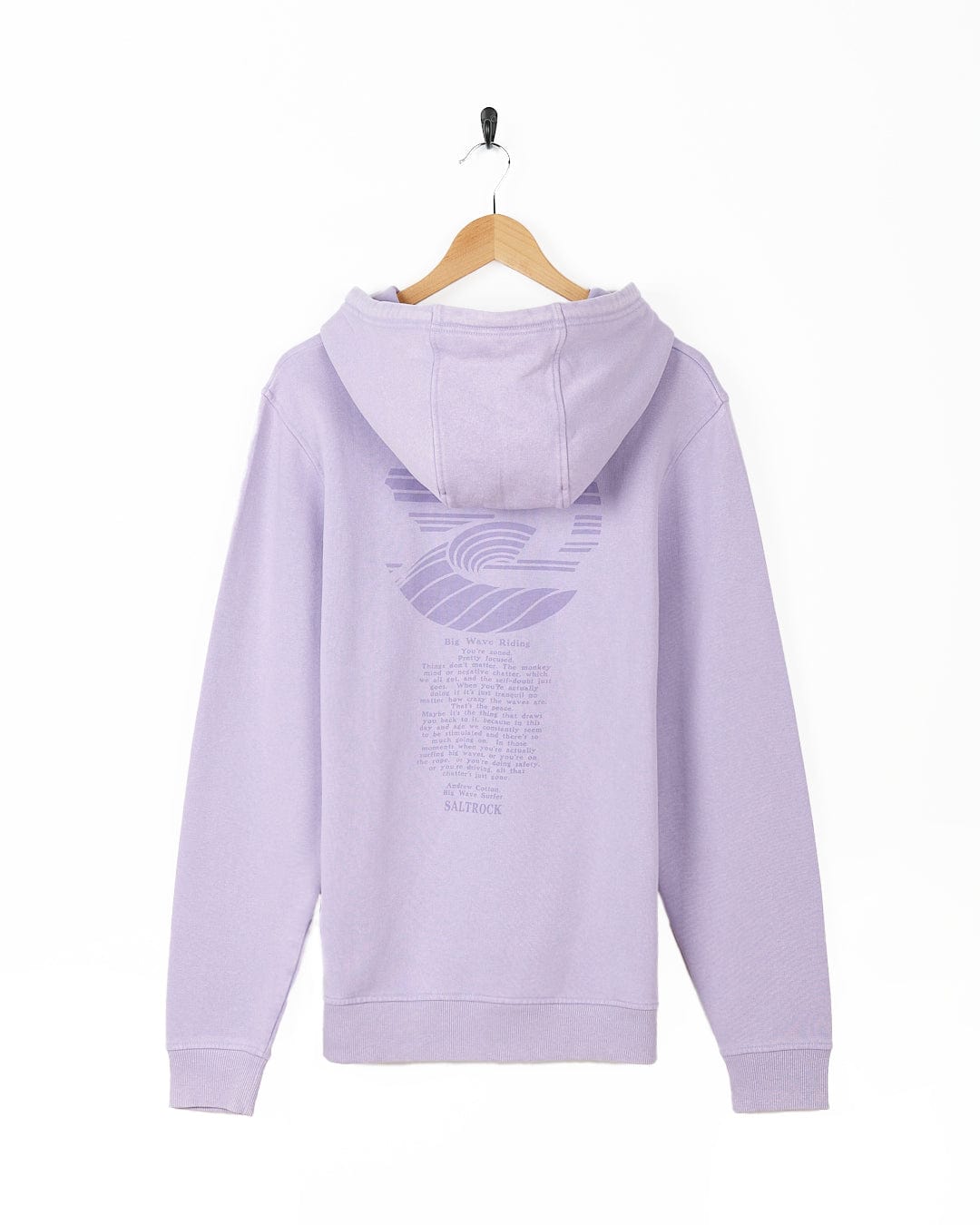 A Saltrock - Mens Pop Hoodie - Purple hanging on a hanger.