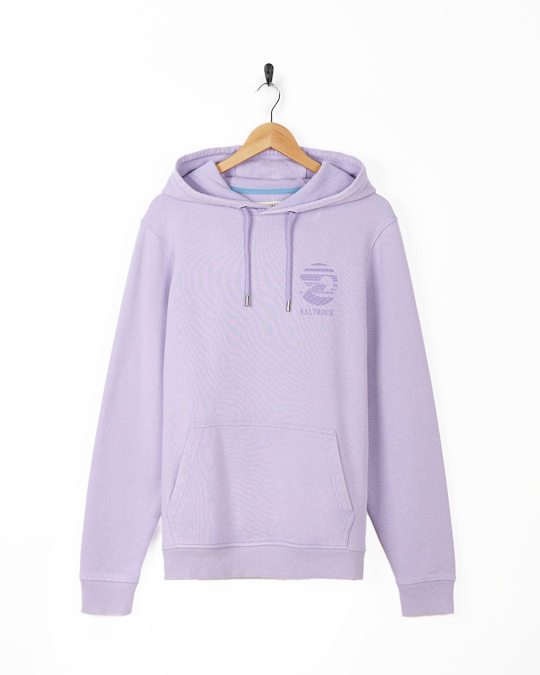 A Saltrock - Mens Pop Hoodie - Purple hanging on a hanger.