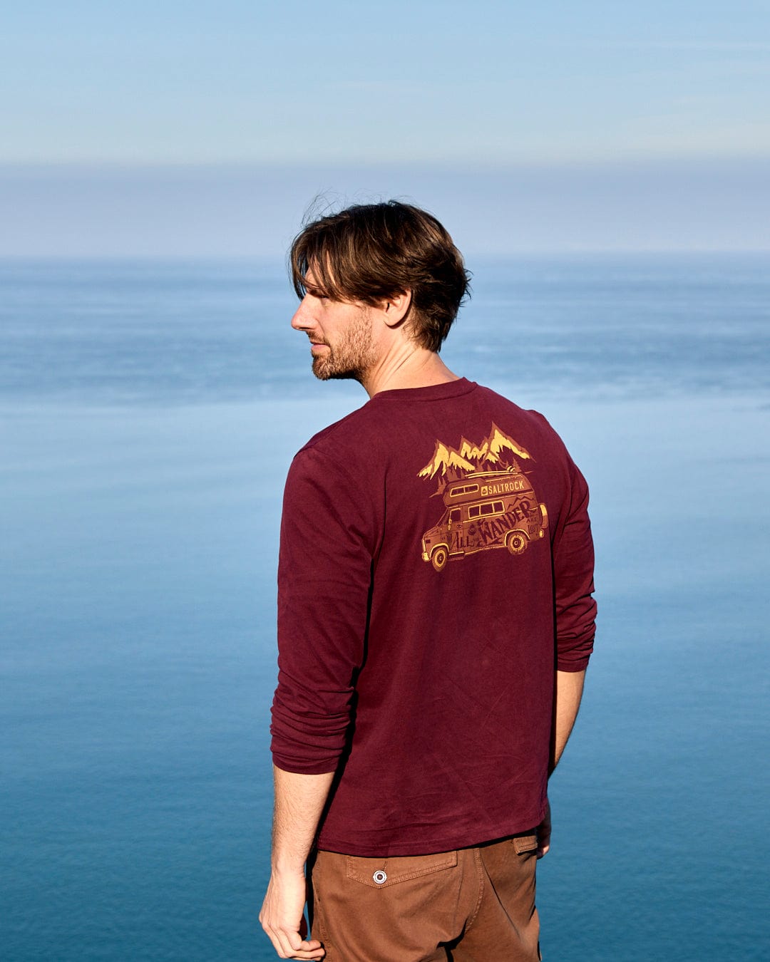 Lost Van - Mens Long Sleeve T-Shirt - Dark Purple