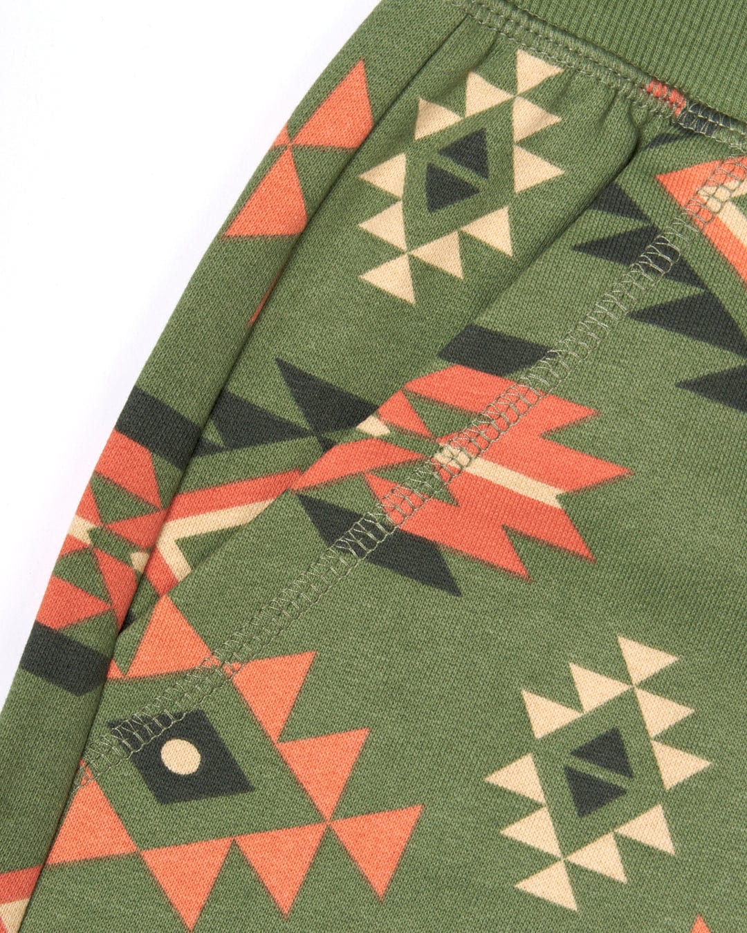 The Aztec Santano - Womens Sweatshorts in Green/Orange by Saltrock.