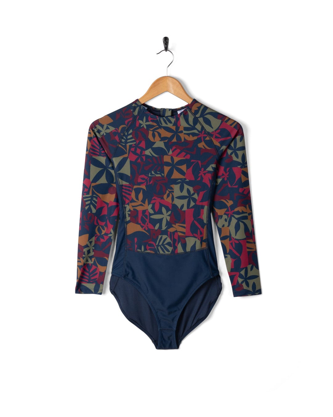Balance - Womens UPF 50+ Long Sleeve Swimsuit - Blue Print