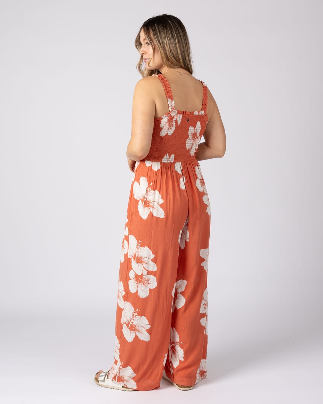 Mandaram Womens Playsuit in Light Orange