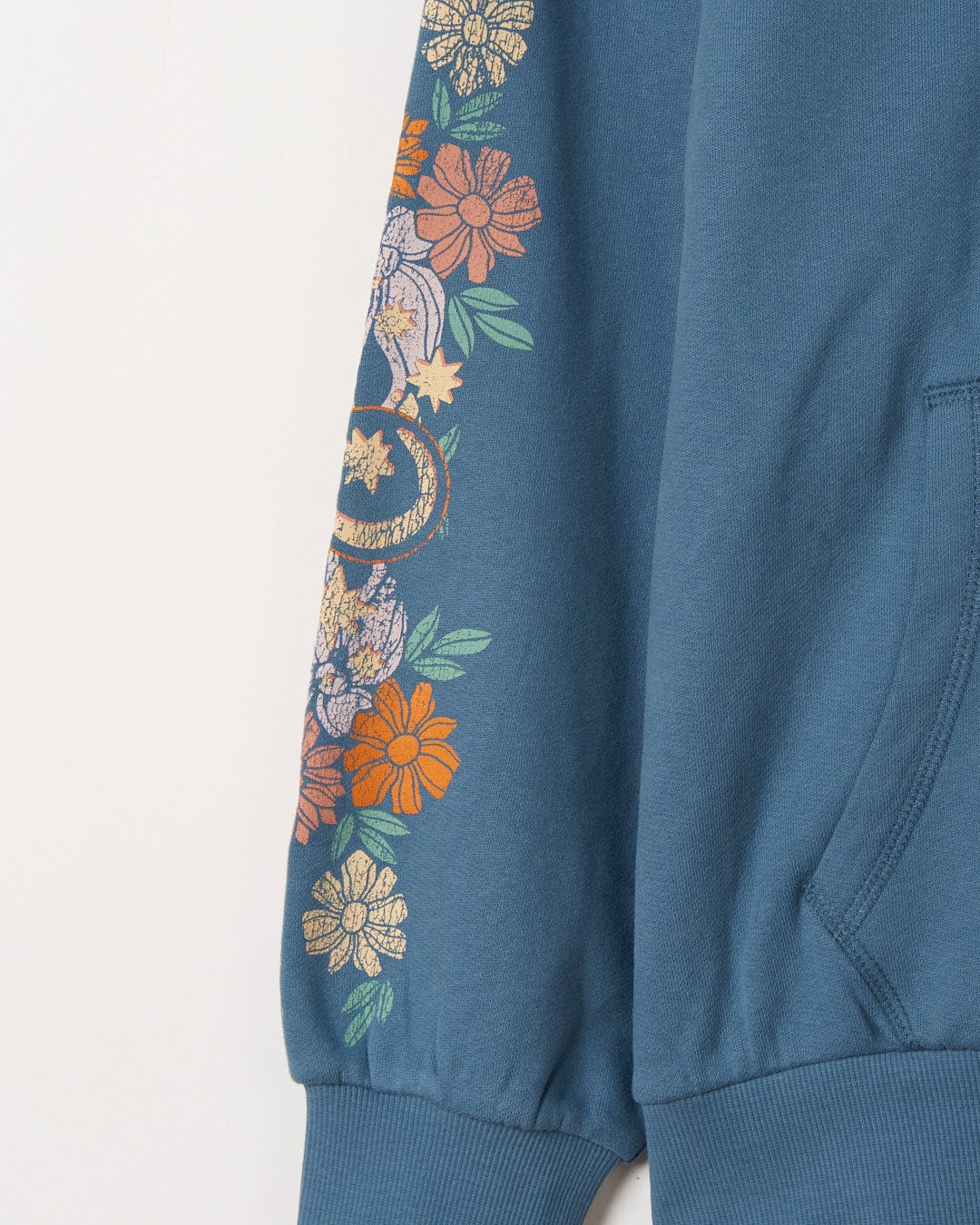 Blue Better Days - Womens Pop Hoodie with Luna embroidery on the sleeve by Saltrock.