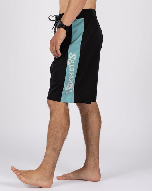 Heritage Panel Mens Swim Short in Dark Grey