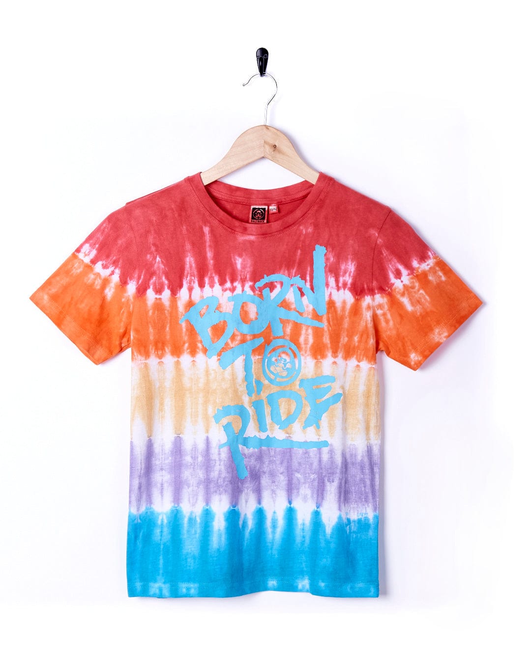 A Born To Ride - Kids Short Sleeve T-Shirt - Red by Saltrock on a swinger.