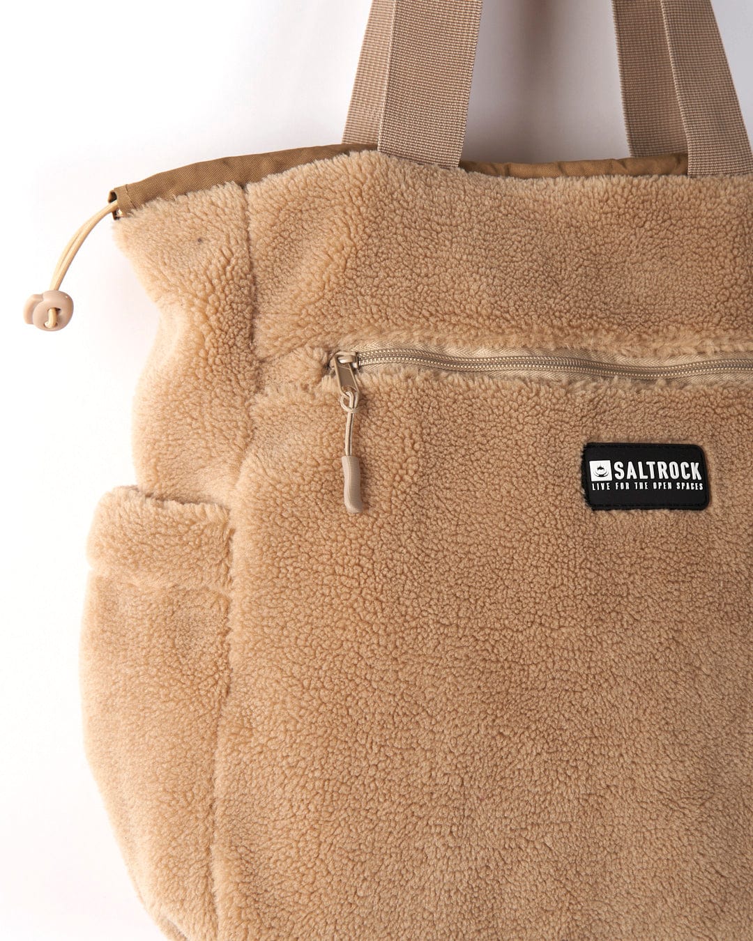 Boutique Sherpa Shopper in Cream