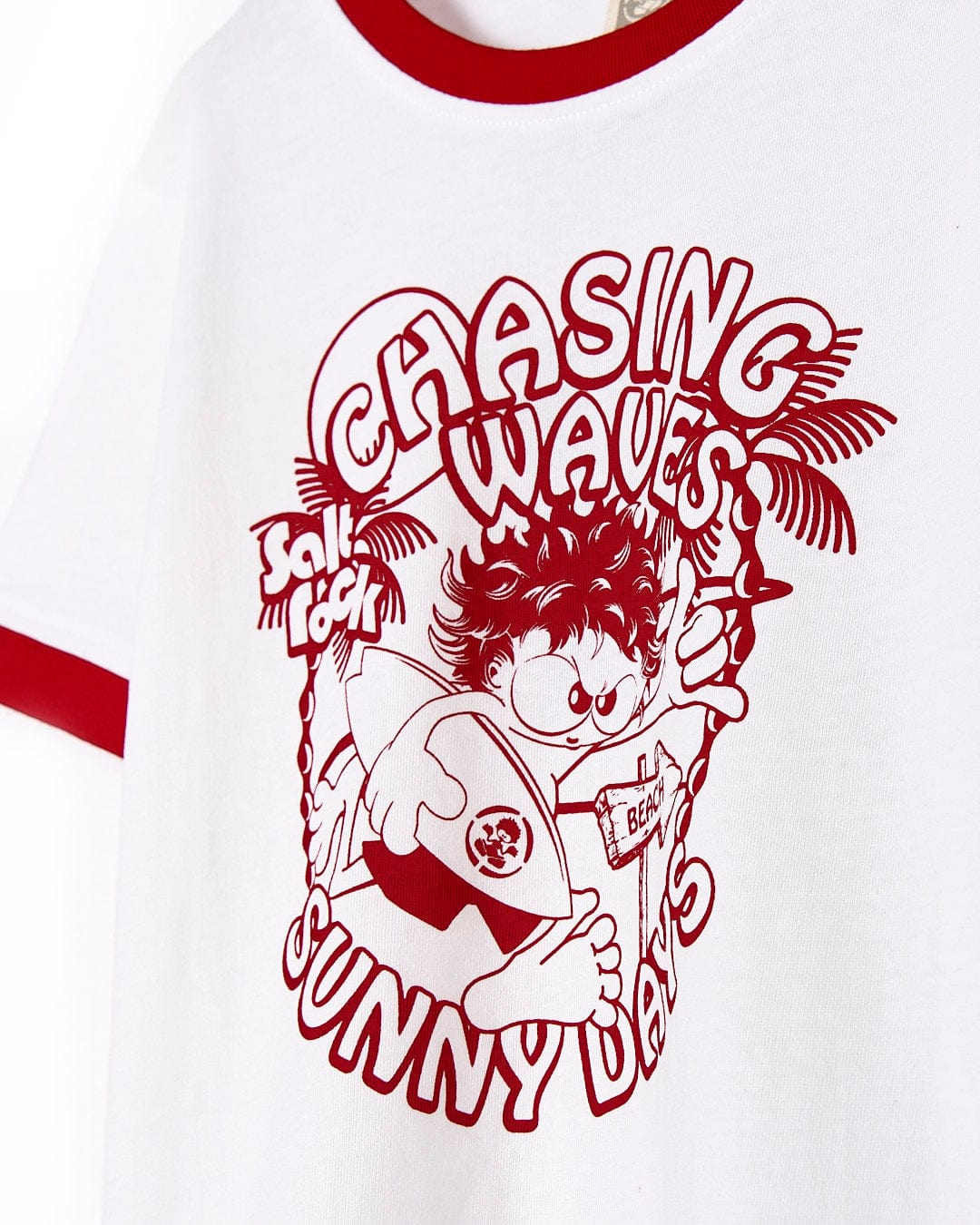 Saltrock Chasing Waves Kids Short Sleeve T-Shirt ringer tee.