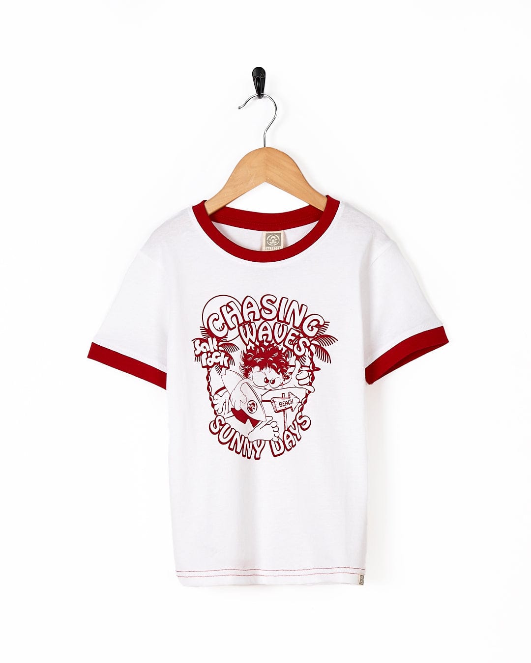 A Saltrock Chasing Waves Kids Short Sleeve T-Shirt.