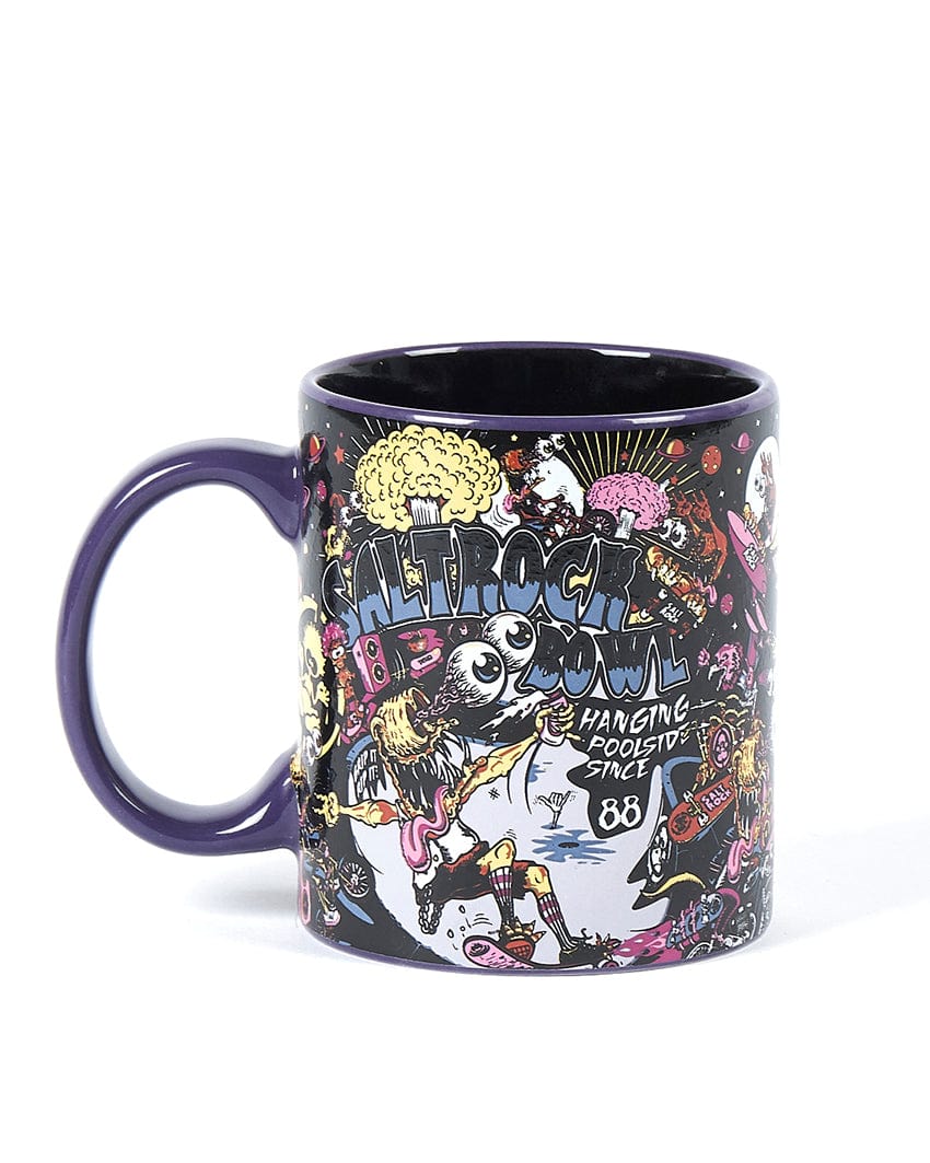 A Creeper Encore - Mug - Black by Saltrock, featuring an image of Jack Skellington, microwave safe.