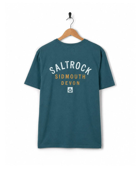 Woolacombe Location Mens T-Shirt In Teal