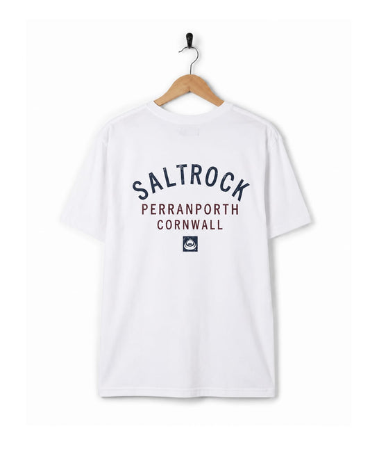 Perranporth Mens Location T-Shirt in White