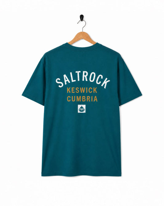 Keswick Mens Location T-Shirt in Teal